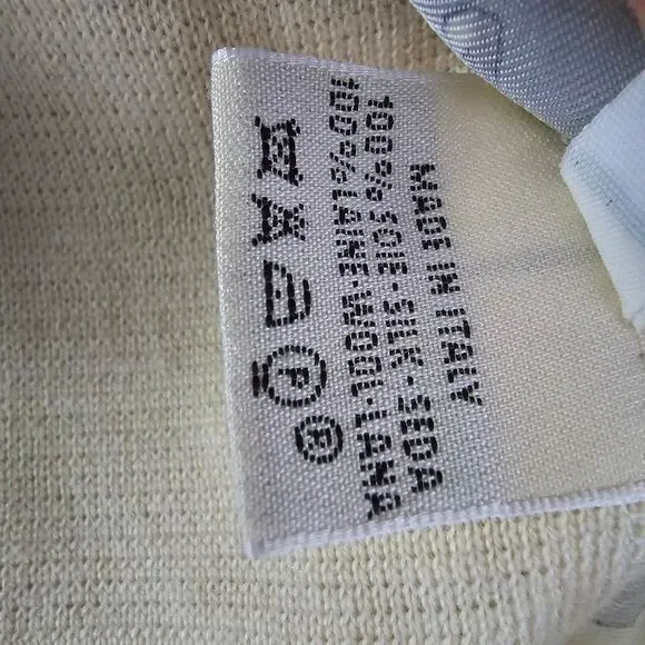 Hermes Margiela Winter Skiers & Holly Silk Wool Blend Polo Style Sweater Size S - Picture 8 of 12